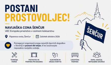 Vabilo prostovoljce za tehnično pomoč pri organizaciji in izvedbi dogodka.